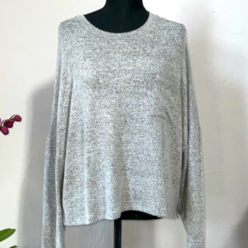 Lulus Long Sleeve Gray Sweater Top